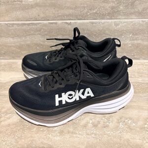 Hoka Black and White Running Shoes